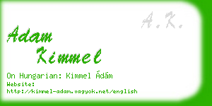 adam kimmel business card
